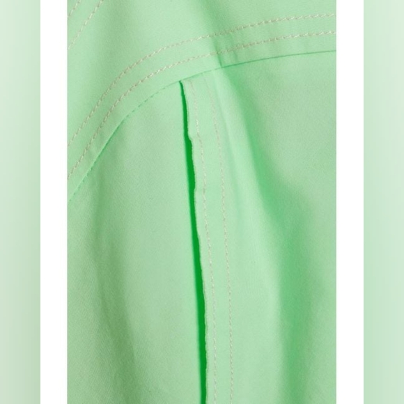 *$750 NEW VICTORIA BECKHAM PISTACHIO POPLIN MIDI DAY DRESS US 10 - Picture 6 of 10